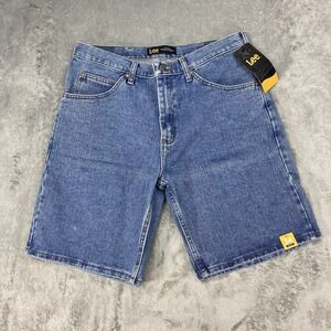 Lee Shorts Mens‎ Size 34 Blue Denim Jean Jorts Skater Dad Outdoors *READ*